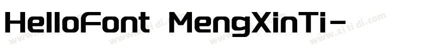 HelloFont MengXinTi字体转换